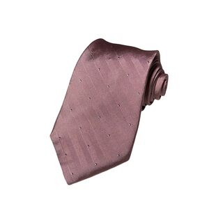 Christian Dior mens pink stripe dotted 100% silk luxury neck tie EUC